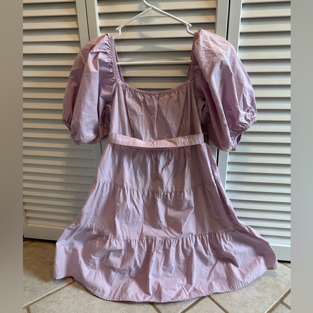 Lavender Puff Sleeve Dress Size Small